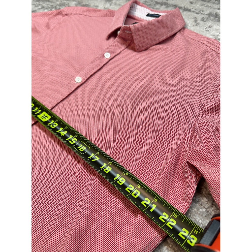 Buttercloth Button Down Shirt Mens XL Red Icy Cotton Regular Fit Short Sleeve - Picture 5 of 9